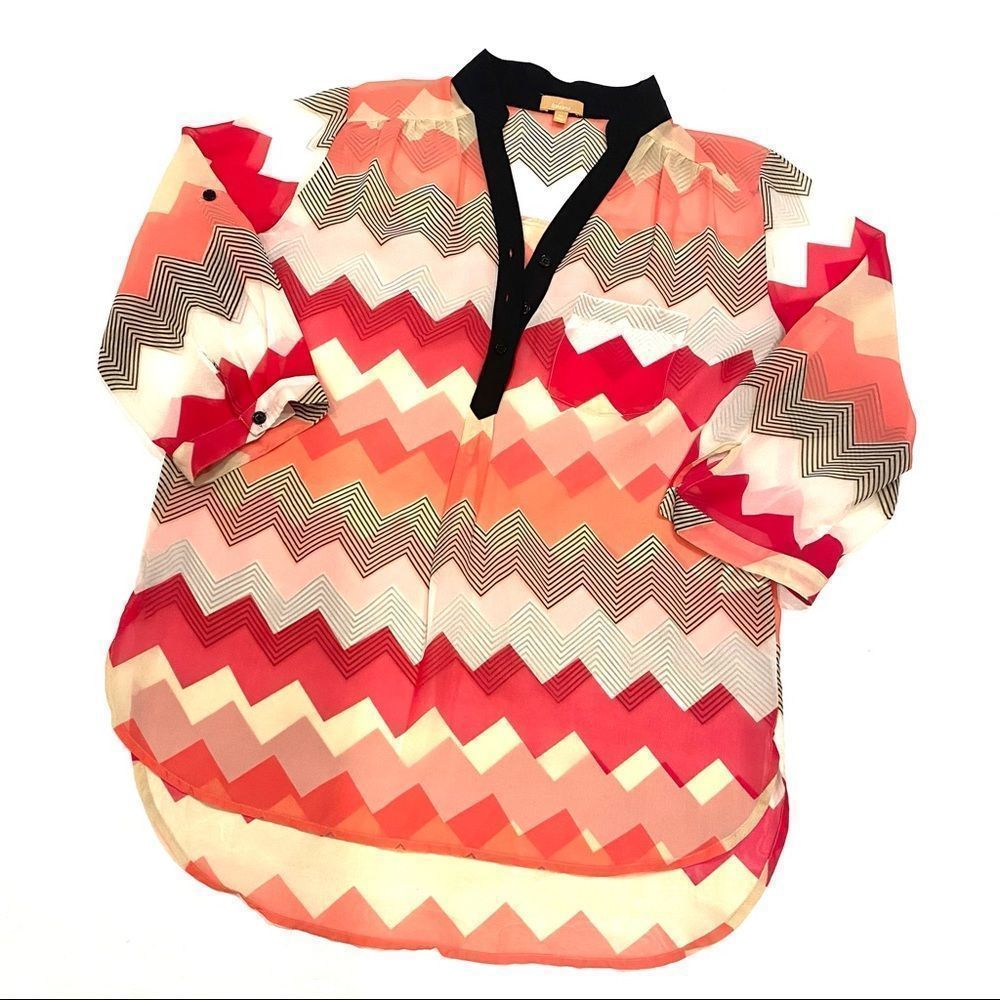 Sheer Chevron Shirt